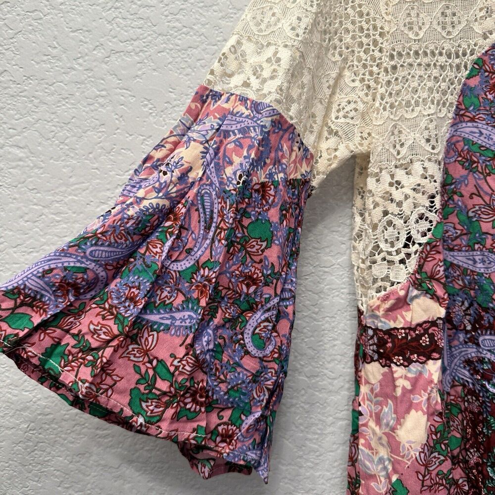 Floral Patchwork Boho Top - Picture 6 of 14